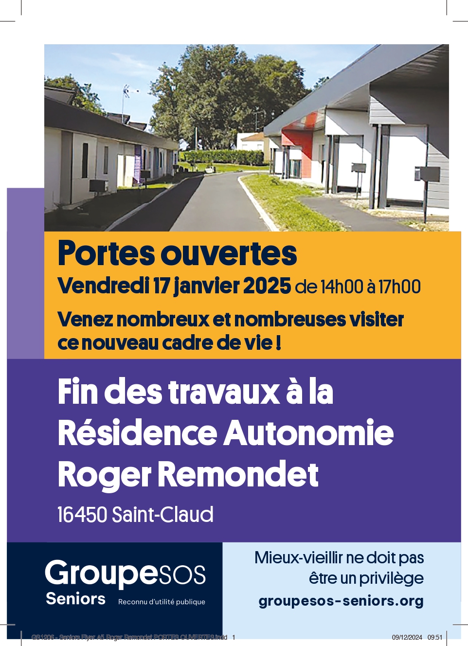 Fin des travaux pour la Résidence Autonomie Roger Remondet !